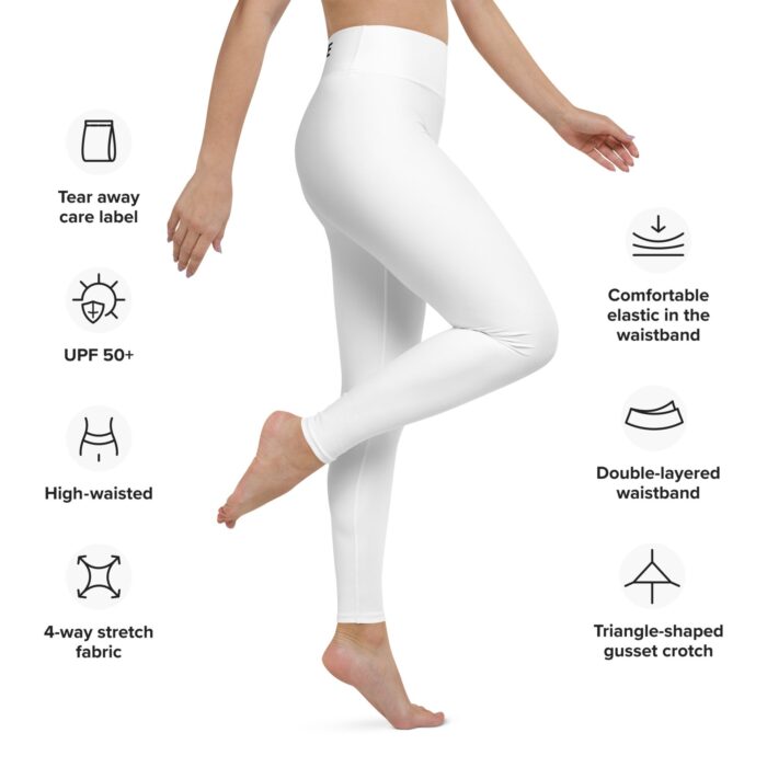Leggings donna yoga bianchi