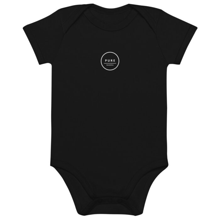 Tutina neonato in cotone organico nera