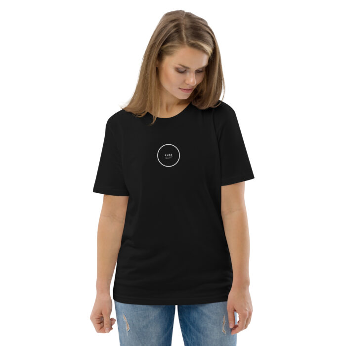 Maglietta donna nera in cotone organico