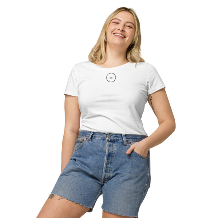 T-shirt donna bianca in tessuto organico