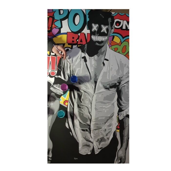 Quadro pop art dipinto a mano X-MEN "Ogni essere umano nel rapportarsi agli altri indossa una maschera"