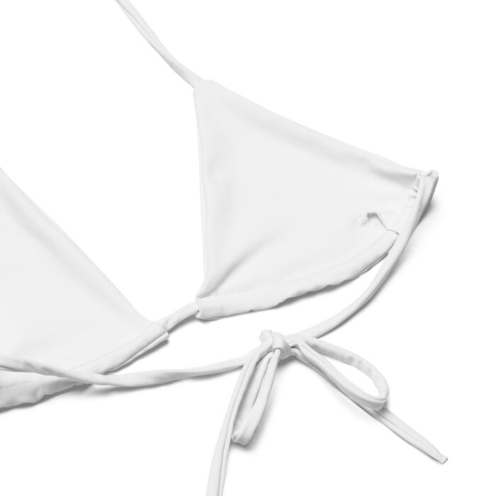 Bikini bianco in tessuto riciclato con lacci modello PURE WHITE