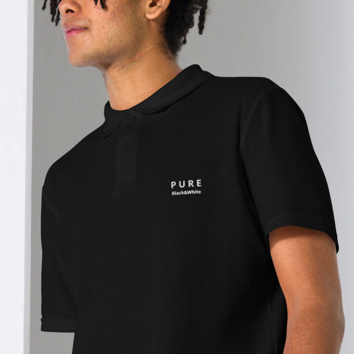 Maglietta Polo pique uomo colore nero modello PURE BLACK