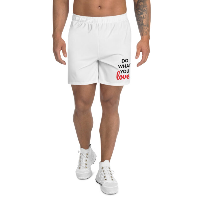 Pantaloncini sportivi in tessuto riciclato uomo bianchi DO WHAT YOU LOVE