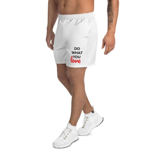 Pantaloncini sportivi in tessuto riciclato uomo bianchi DO WHAT YOU LOVE