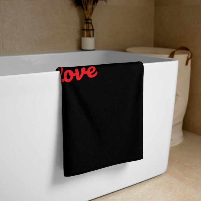 Asciugamano in tessuto nera DO WHAT YOU LOVE